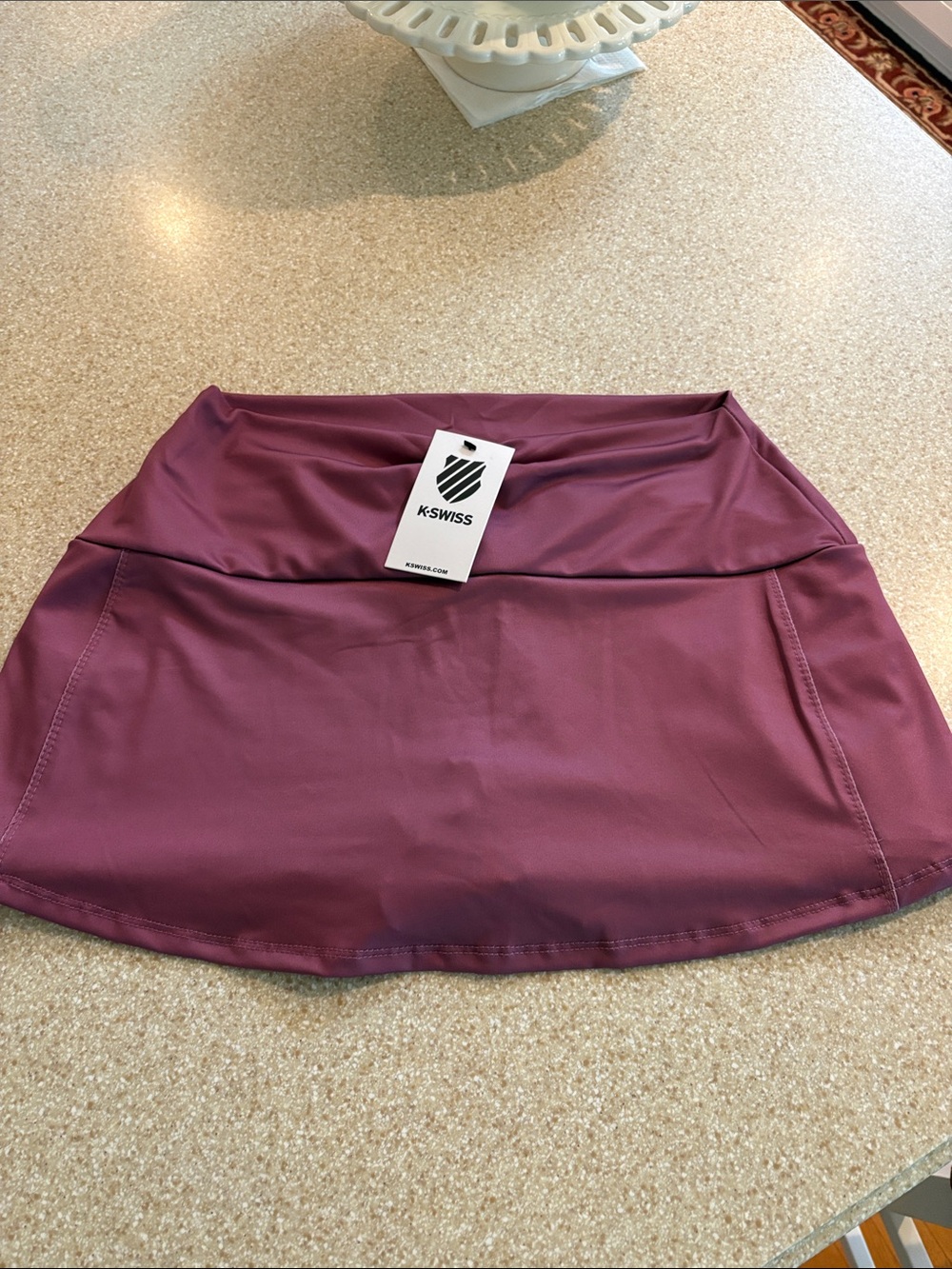K-Swiss Straight 13” Skort in Plum